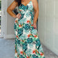 Cream Tropical Print Maxi Dress