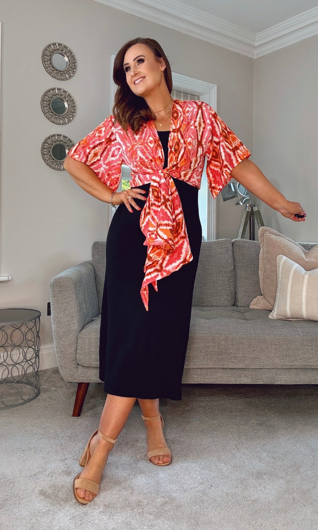 VAN DER ROCK TIE TOP COVER UP BOLERO BLOUSE