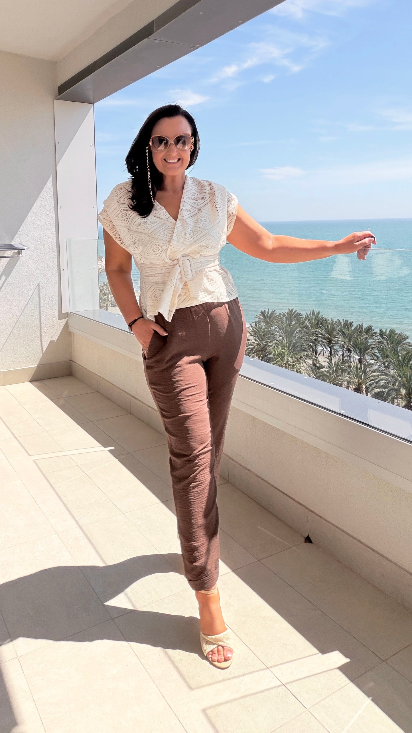 SENSS LIGHT WEIGHT SUMMER TROUSERS (BROWN)