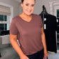 SENSS BROWN QUALITY BAMBOO T-SHIRT