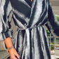 GREY & BLACK CHRISTY MIDI DRESS