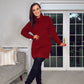 BURGUNDY OVERSIZED SHORT KNIT DRESS