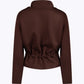 SENSS BROWN ZIP TIE WAIST JACKET