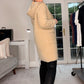 BEIGE HOODED COATIGAN