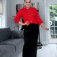 RED MOHAIR CARDIGAN