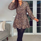 LEOPARD PRINT SHORT SHIRT DRESS
