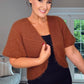 BROWN RELAXED FIT CARDIGAN
