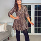 LEOPARD PRINT SHORT SHIRT DRESS