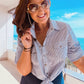 SENSS SUMMER STRIPE TIE SHIRT