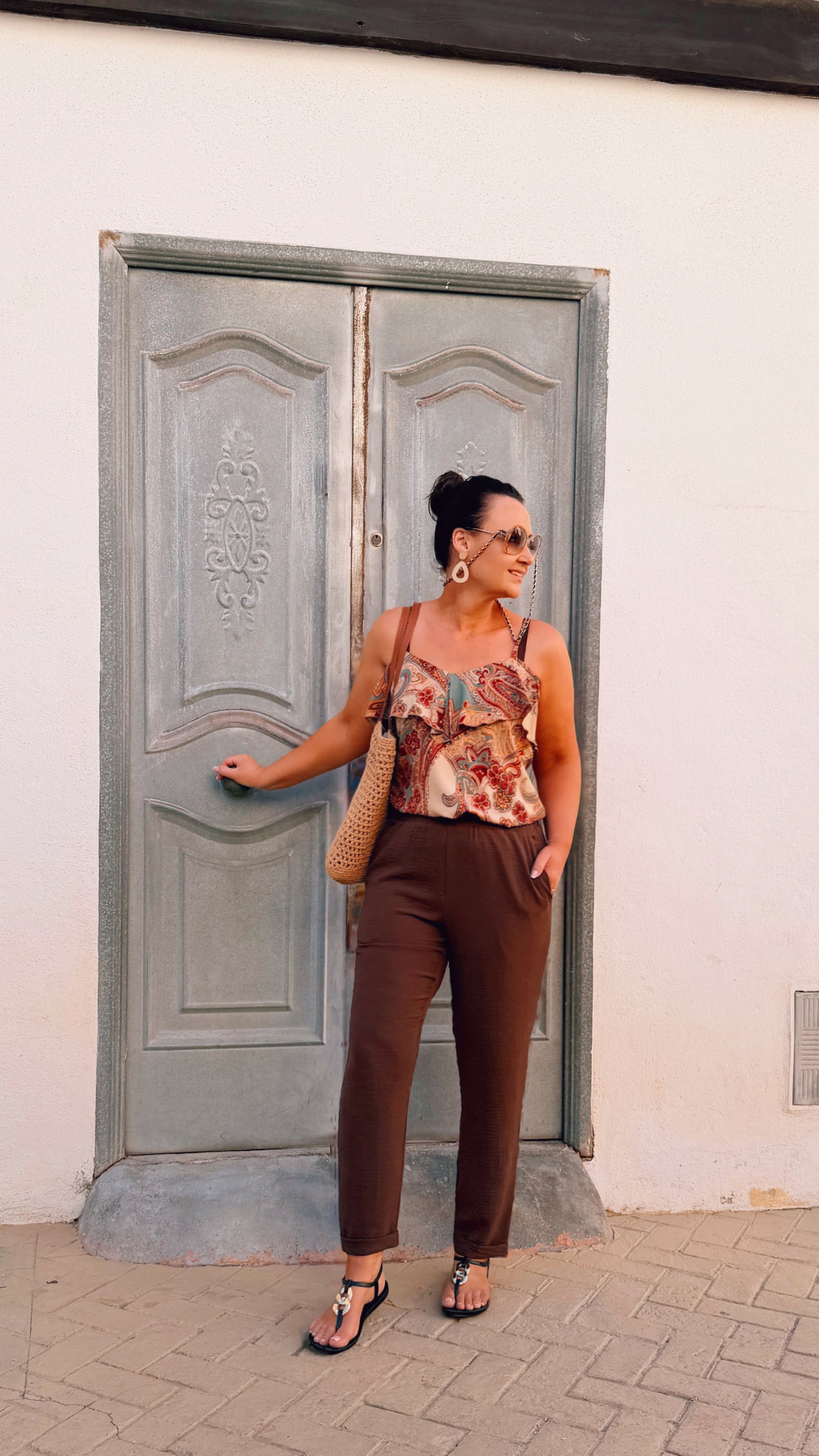 SENSS LIGHT WEIGHT SUMMER TROUSERS (BROWN)