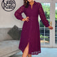 PLUM LACE MIDE SHIRT DRESS