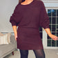 BURGUNDY/BROWN COPPEROSE KNIT DRESS