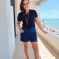 SENSS STRETCH DENIM SHORTS