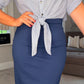 SENSS NAVY MIDI SKIRT "MIDI"