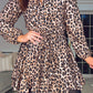 LEOPARD PRINT SHORT SHIRT DRESS