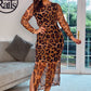 MESH LEOPARD PRINT DRESS