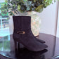 BLACK BUCKLE ANKLE BOOTS