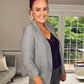 GREY LINEN FEEL BLAZER