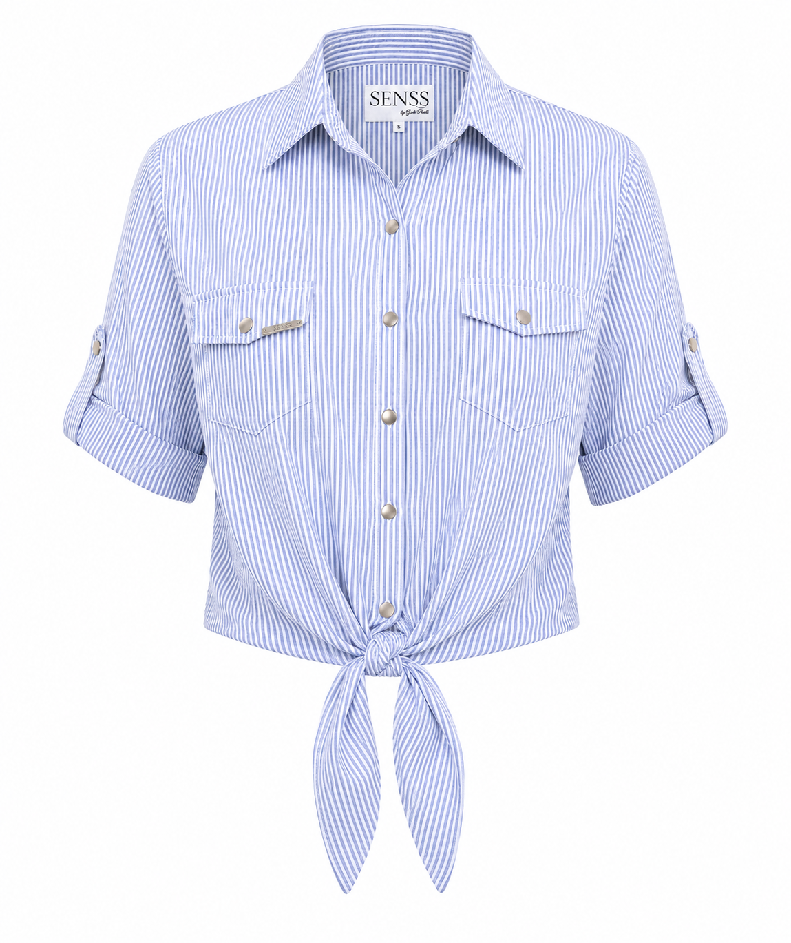 SENSS SUMMER STRIPE TIE SHIRT