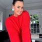 RED MOHAIR CARDIGAN