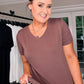 SENSS BROWN QUALITY BAMBOO T-SHIRT