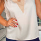 CHAMPAGNE CROCHET NECKLINE CAMI