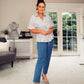 POWDER BLUE ZIP SHIRT WITH DRAW STRING BELT