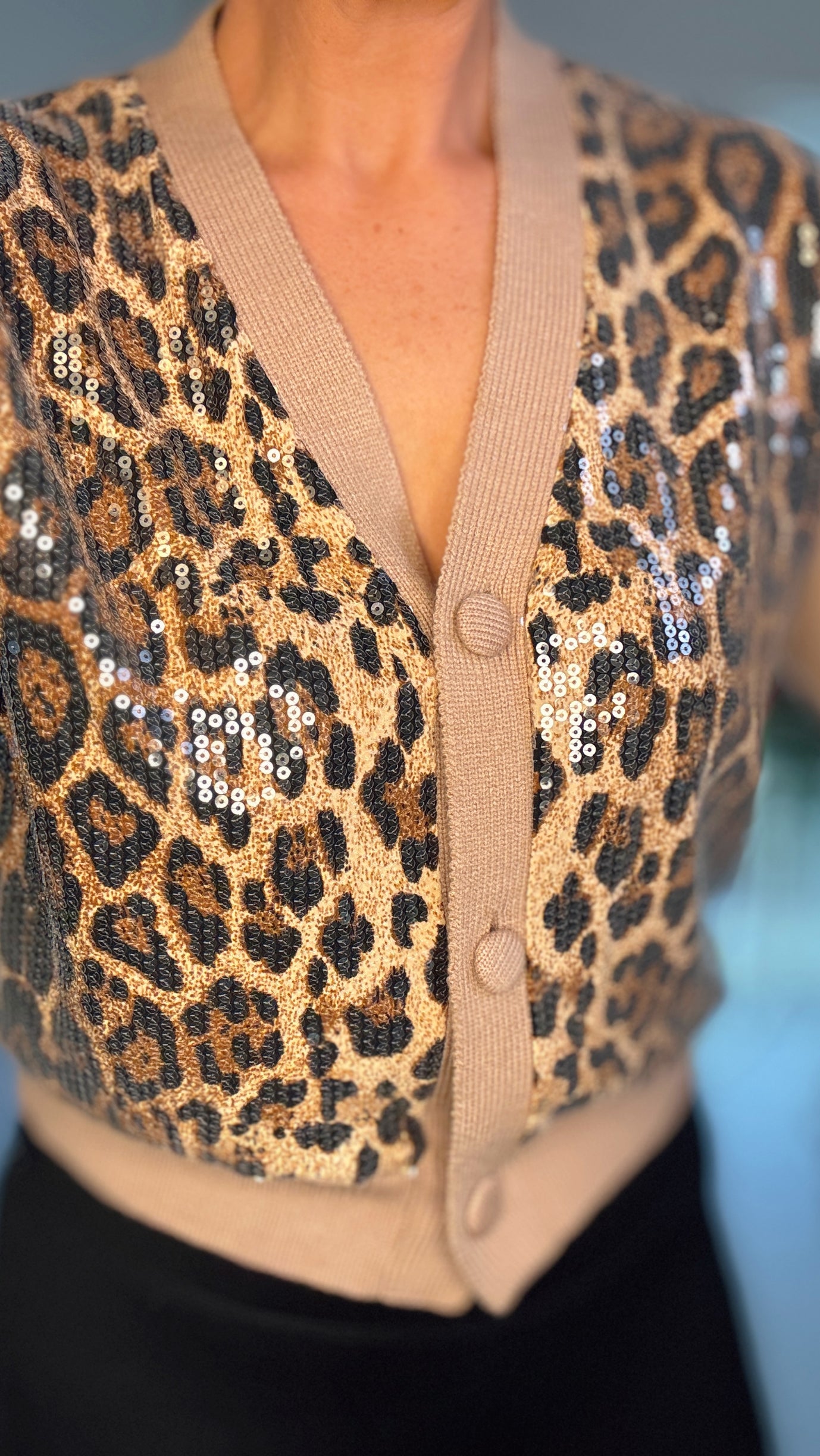 SEQUIN LEOPARD GRACIELA CARGIGAN