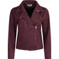 SENSS - THE BURGUNDY STRETCH BIKER JACKET
