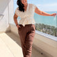 SENSS LIGHT WEIGHT SUMMER TROUSERS (BROWN)