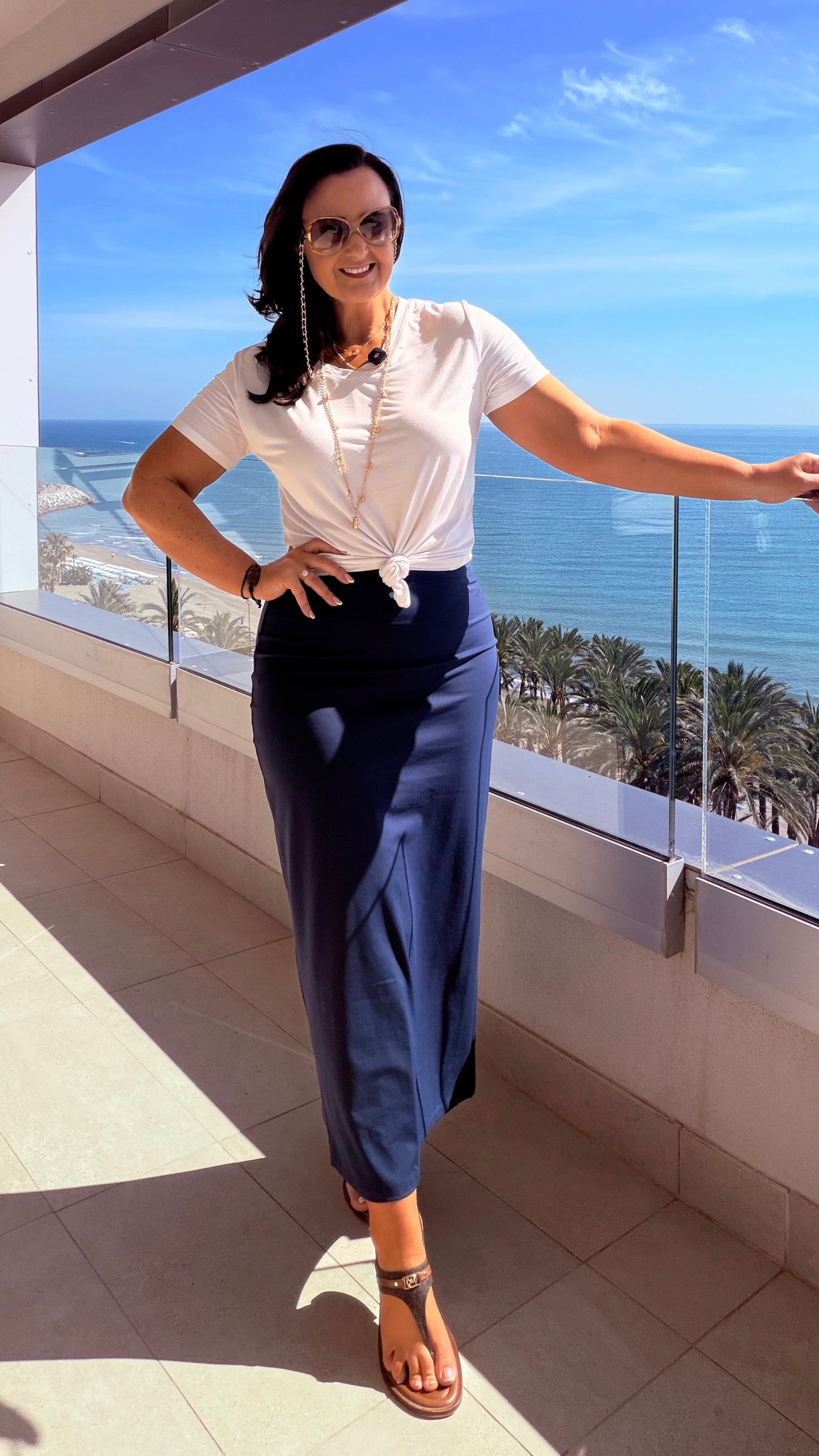 SENSS NAVY MAXI SKIRT