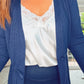 NAVY TIE WAIST QUALITY CARDIGAN