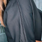 BLACK COWL/OFF SHOULDER JEWEL SHOULDER TOP