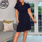 BLACK KNEE LENGHT SHIRT DRESS