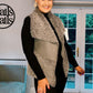 GREY FUR SUEDETTS GILET