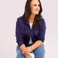 SENSS NAVY ZIP TIE WAIST JACKET
