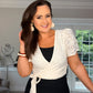CREAM LACE BALERO TOP