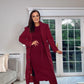 BURGUNDY LONG WINTER COAT