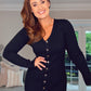 BLACK KNIT KILKY BUTTON DRESS