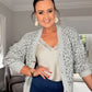 GREY LEOPARD PRINT OVERSIZED CARDIGAN