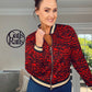 RED LEOPARD PRINT BOMBER