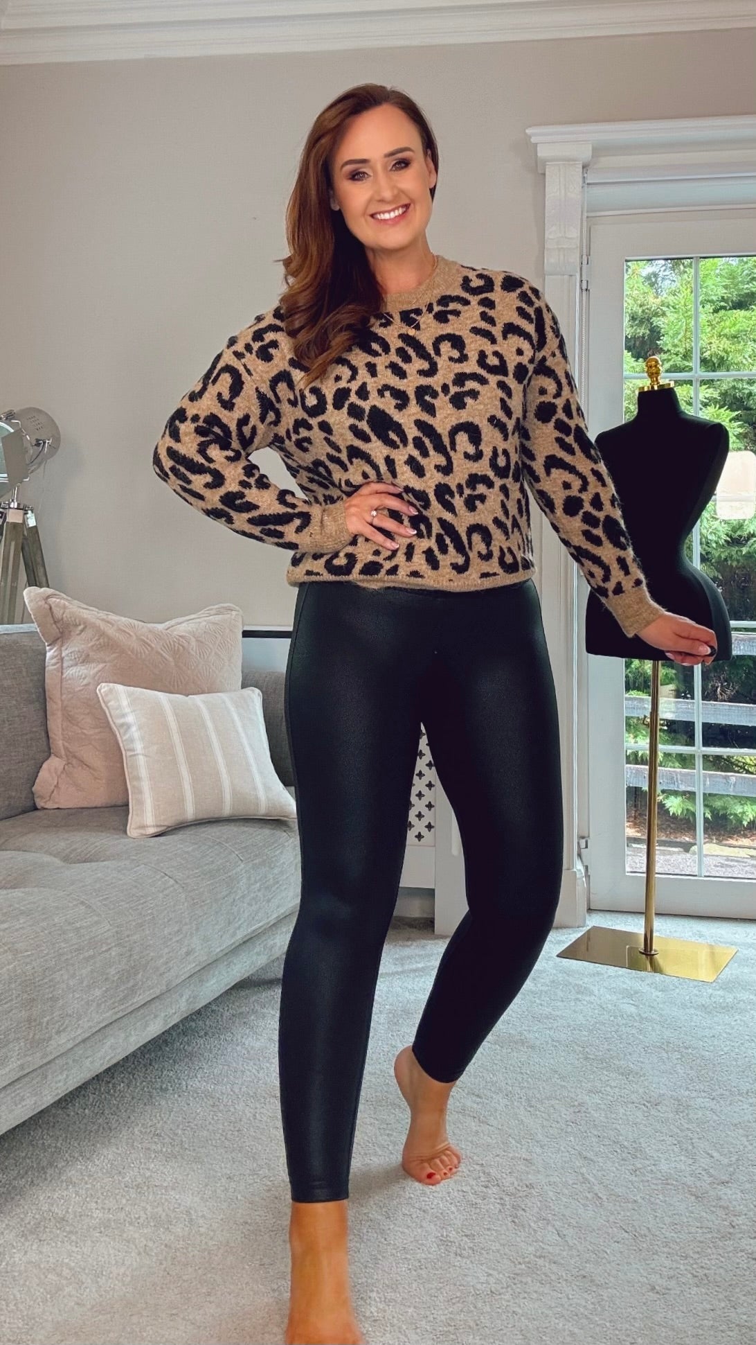LEOPARD PRINT KILKY JUMPER