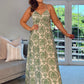 ELENA GREEN SUN MAXI DRESS