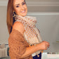 BROWN CROCHET CARDIGAN