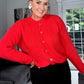 RED MOHAIR CARDIGAN