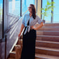 SENSS SUMMER STRIPE TIE SHIRT