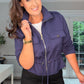 SENSS NAVY ZIP TIE WAIST JACKET