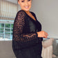 BLACK CROCHET CARDIGAN