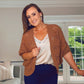 BROWN CROCHET CARDIGAN