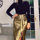 GOLD METALLIC SKIRT